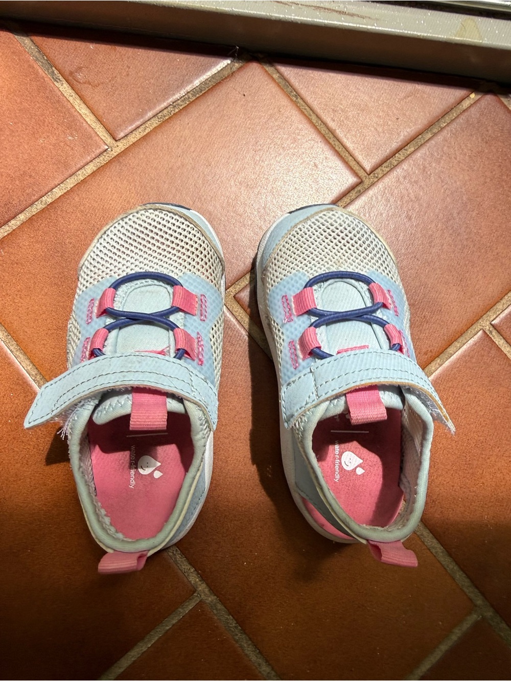 Toddler Light Blue and Pink Sandals